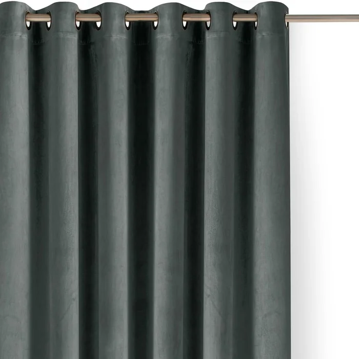 Sametový závěs Velto 530x225 cm tmavě šedý