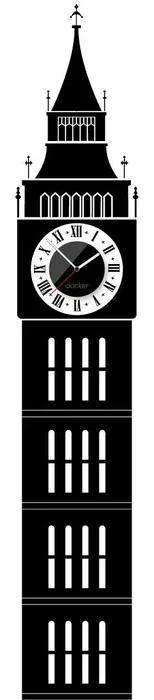 Samolepící Hodiny Big Ben Černé