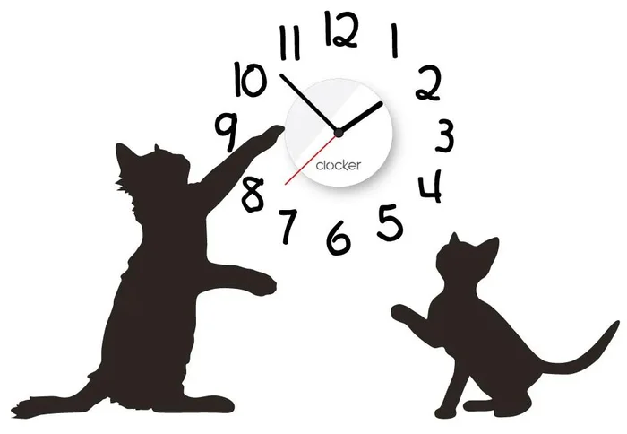 Samolepící hodiny Kittens s motivem koťátek