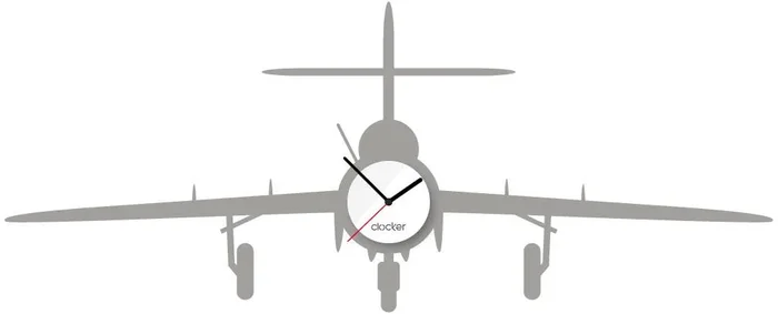 Samolepící hodiny Mig 15 s bílým ciferníkem
