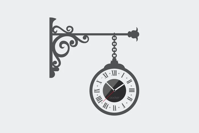 Samolepící hodiny Street Clock s černým ciferníkem