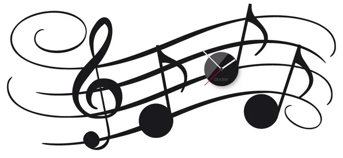 Samolepící hodiny Symphony pro moderní interiér
