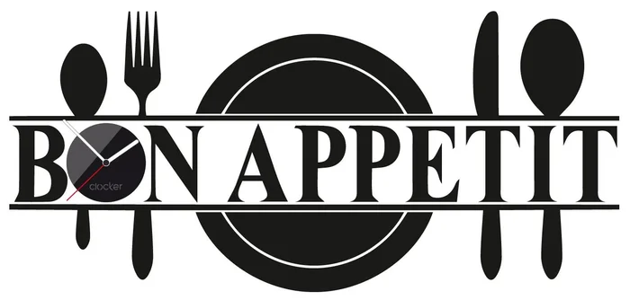 Samolepící nástěnné hodiny Bon Appetit