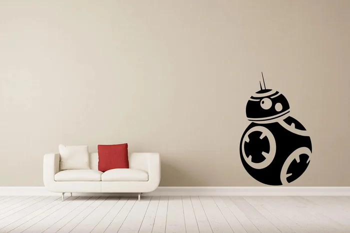 Samolepka BB8 Star Wars černá 20x31cm
