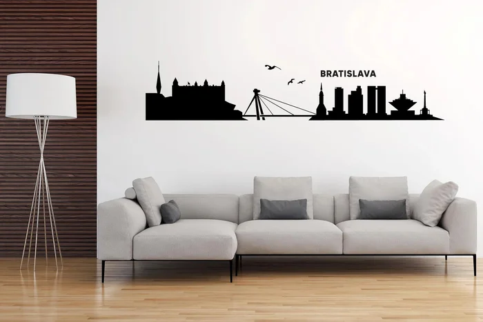 Samolepka Bratislava Černá 100x20 cm