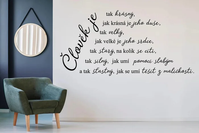 Samolepka na zeď Člověk Velikost 60x78 cm, Světle červená