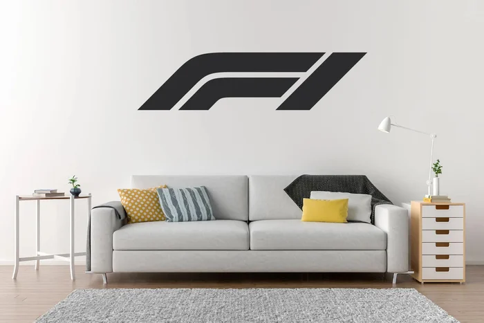 Samolepka na zeď Formule 1 - logo, černá, 40x10cm