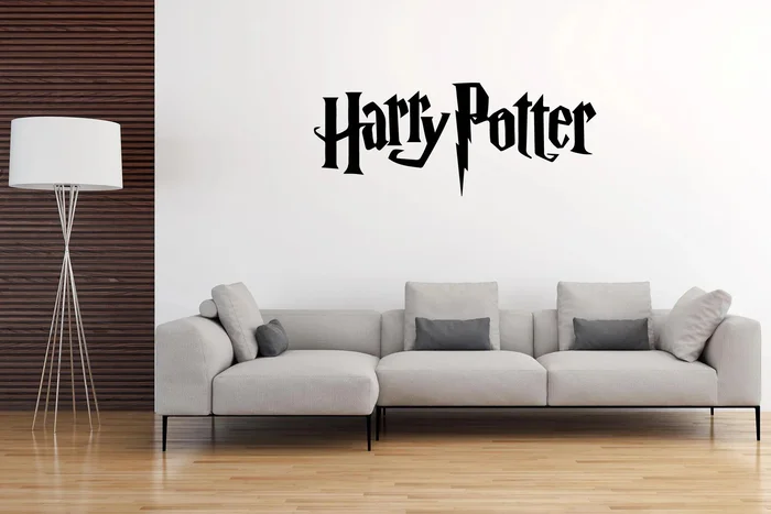 Samolepka na zeď Harry Potter - nápis Černá 50x20 cm