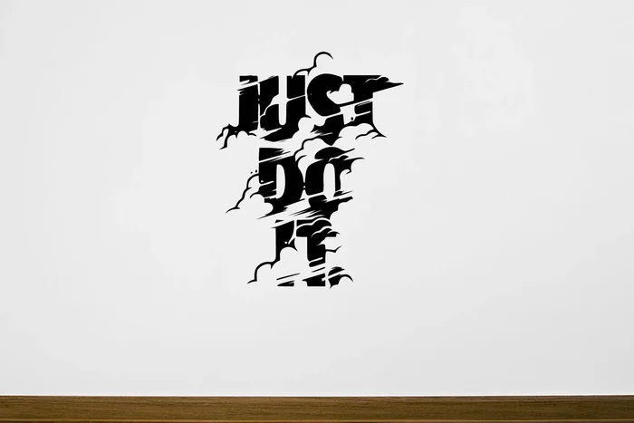 Samolepka na zeď Just Do It Černá 25x31cm