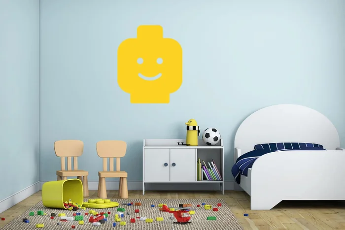 Samolepka na zeď Lego Velikost 100x120 cm Krémová