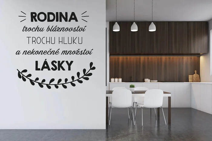 Samolepka na zeď Rodina – Bláznivá Velikost 65x63 cm Černá