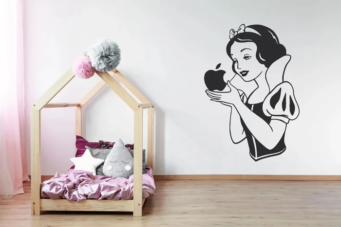 Samolepka na zeď Sněhurka Mátová zelená 83x120 cm