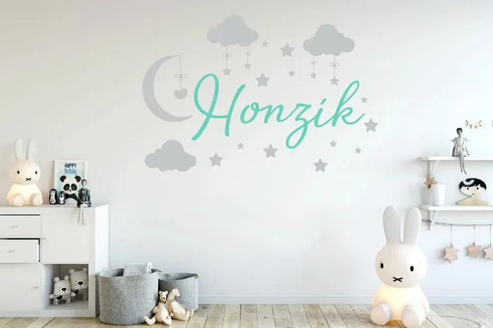 Samolepka pro miminka Obloha s jménem kluka