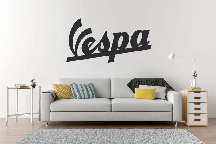 Samolepka Vespa logo 50x26cm černá