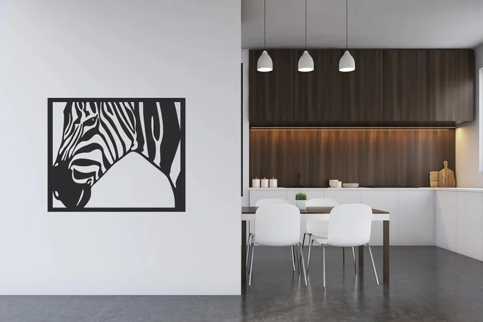 Samolepka Zebra na zeď 40x33cm Černá