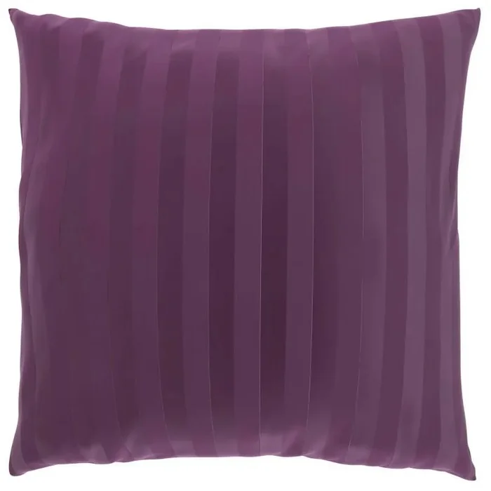 Saténový povlak na polštář s purpurovým proužkem 50x50 cm