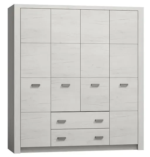 Šatní skříň 4 dveře INDIANAPOLIS I-18 – jasan bílý