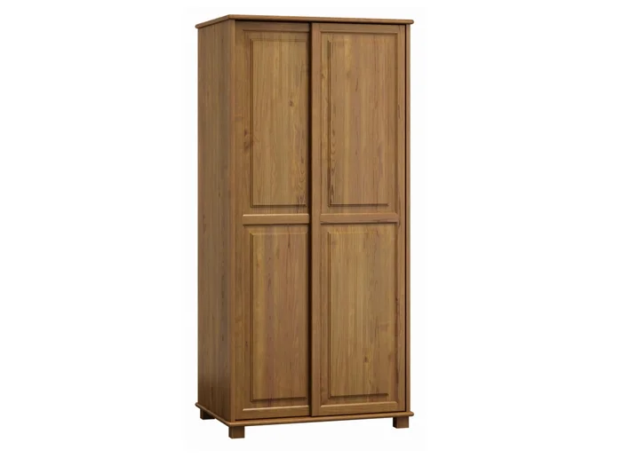 Šatní skříň BHAGIRA 6 2D, 80 cm, borovice, moření dub