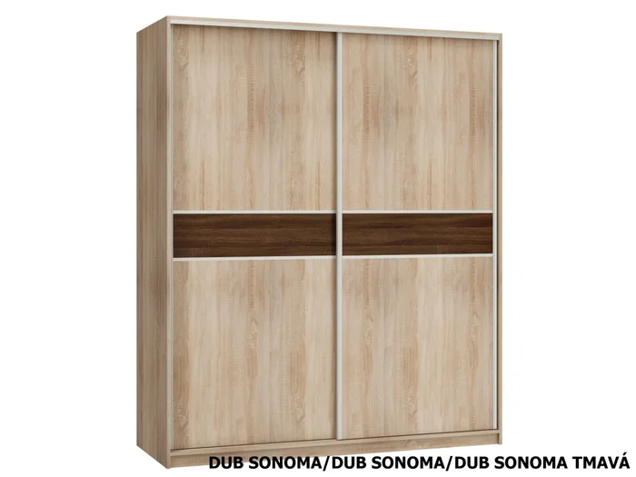 Šatní skříň EUDUNDA 2 B dub sonoma tmavý
