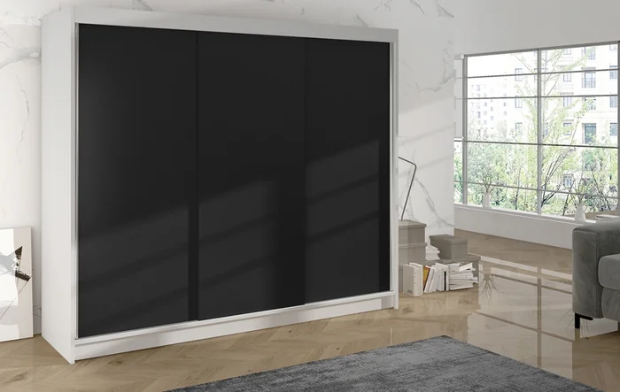 Šatní skříň HARDY II bílo-černá