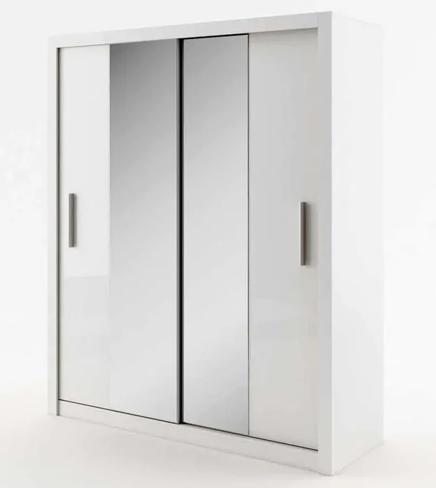 Šatní skříň IDEA 03 bílá s zrcadlem 180 cm