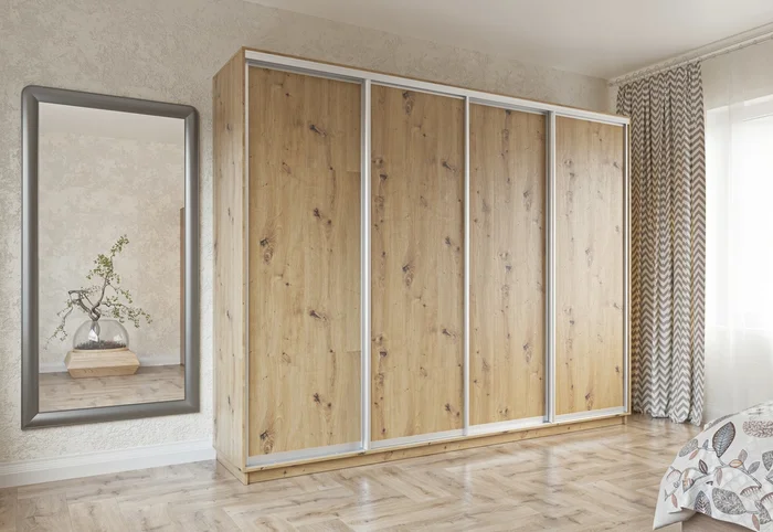 Šatní skříň LESLIE 280 × 240 × 60 cm, dub artisan