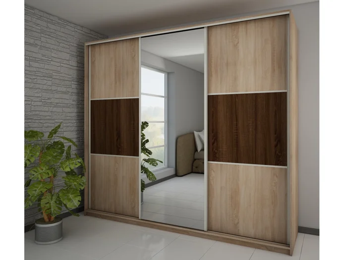 Šatní skříň MELROSE 5D se zrcadlem