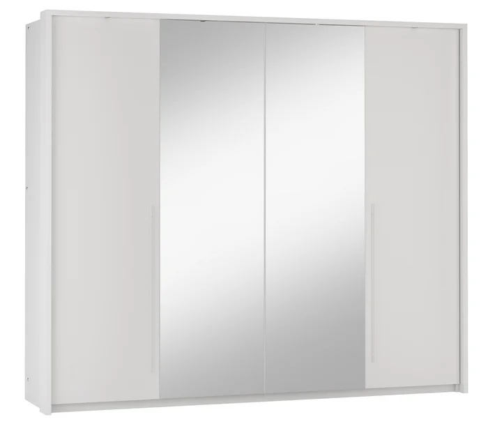 Šatní skříň SAMESTI B - bílá s LED osvětlením