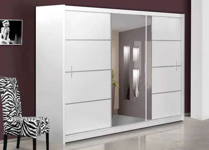 Šatní skříň VISTA 250 – bílý mat