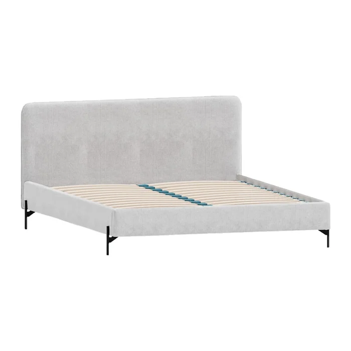 Šedá čalouněná postel 160x200 cm Barker Ropez