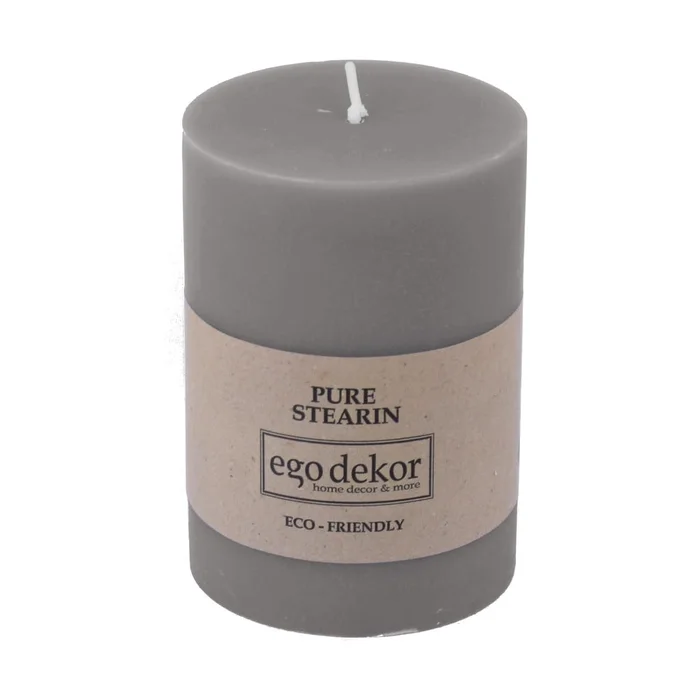 Šedá minimalistická svíčka Eco candles by Ego dekor