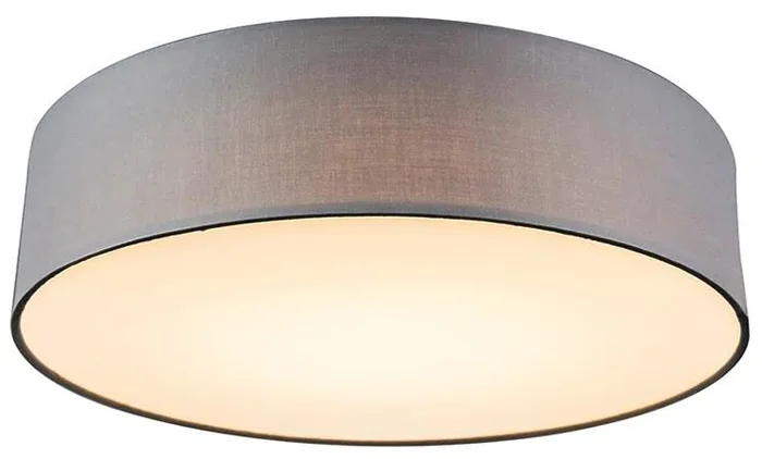 Šedá stropní LED svítidlo Drum 40 cm