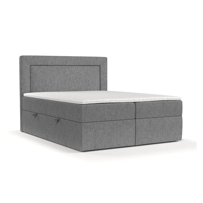 Šedá úložná boxspring postel 180x200 cm Imagine
