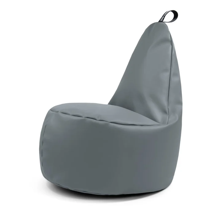 Sedací vak Lull L – So Soft v šedé imitaci kůže
