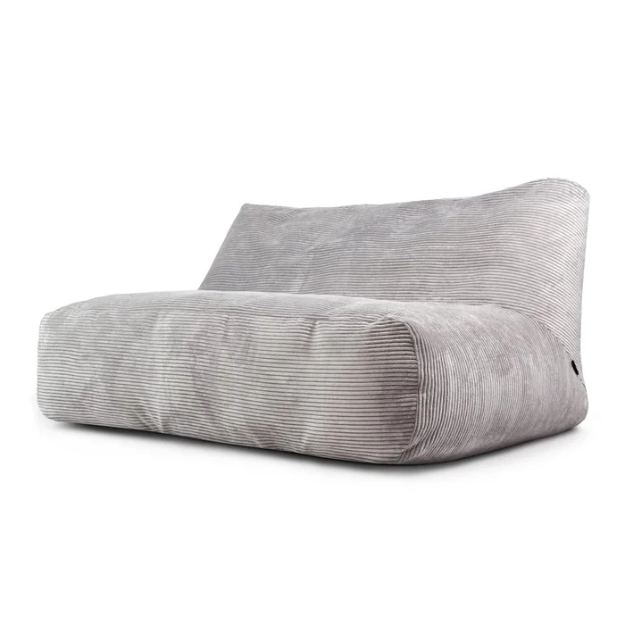 Sedací vak Sofa Tube 160 v šedém manšestru