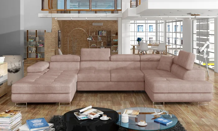 Sedačka SEDUM 24 – pravá, růžová Omega 91
