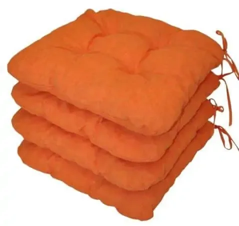 Sedák UNI – set 4 ks, oranžový melír
