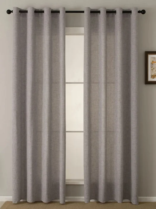 Šedé dekorativní závěsy Zara 140x250 cm, 2 kusy