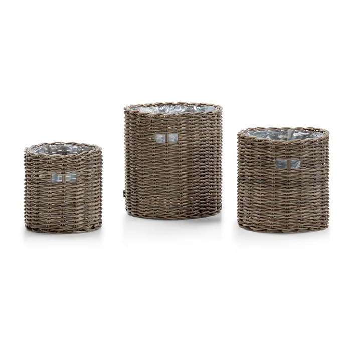 Šedé zahradní květináče Bonami Essentials Natural
