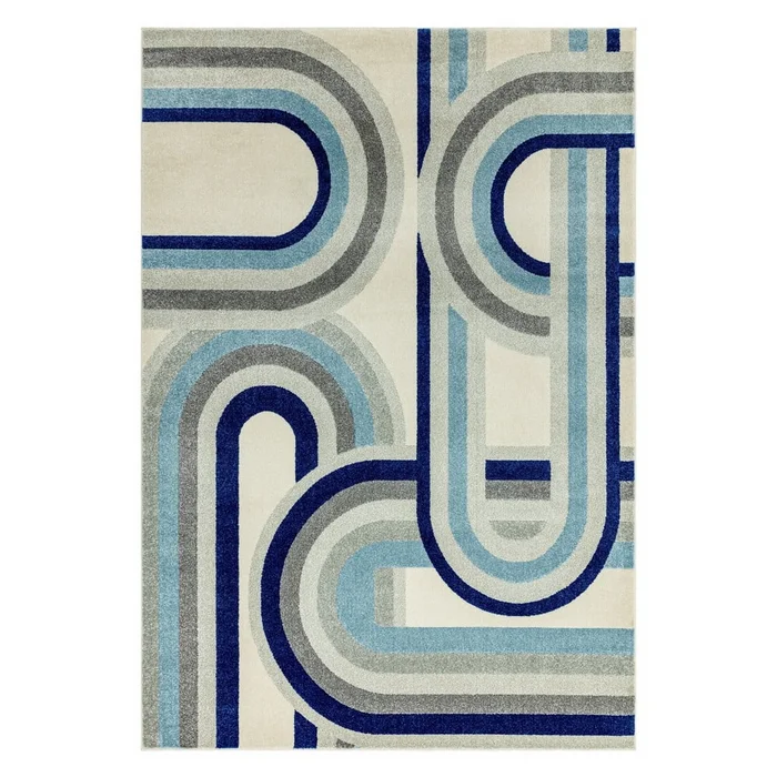 Šedo-modrý koberec 200x290 cm Nova Retro Blue