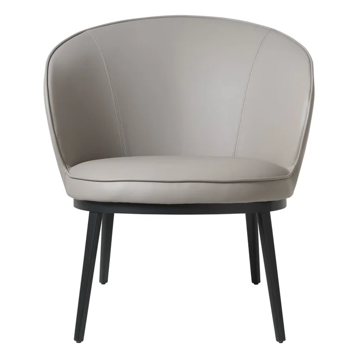 Šedobéžové křeslo z umělé kůže Gain