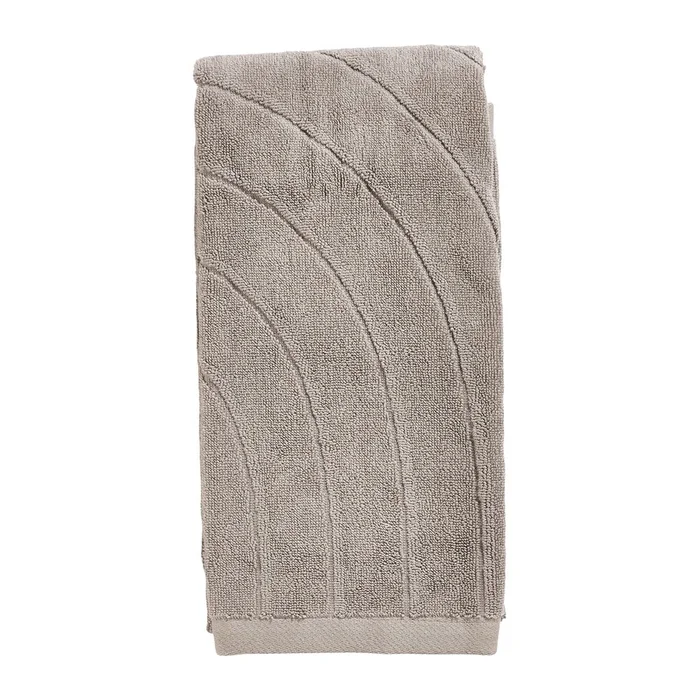 Šedý bavlněný froté ručník 50x100 cm Time-Zone