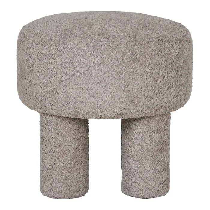 Šedý bouclé taburet Perth House Nordic