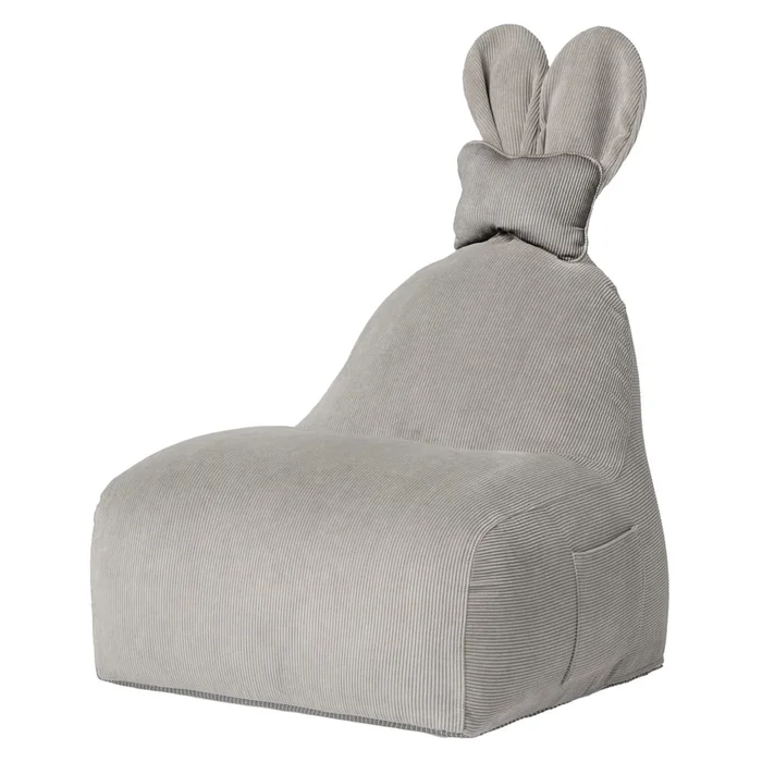 Šedý dětský sedací vak Funny Bunny