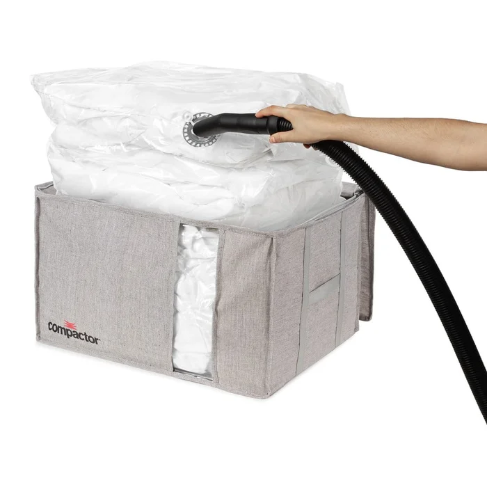 Šedý kompresní úložný box Compactor Oxford 210 l
