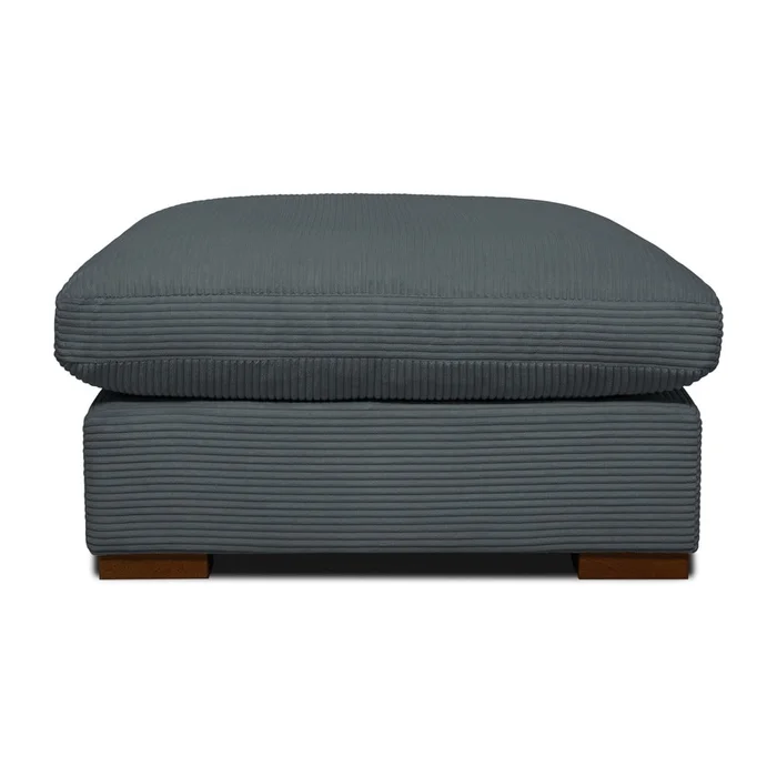 Šedý manšestrový taburet Comfy