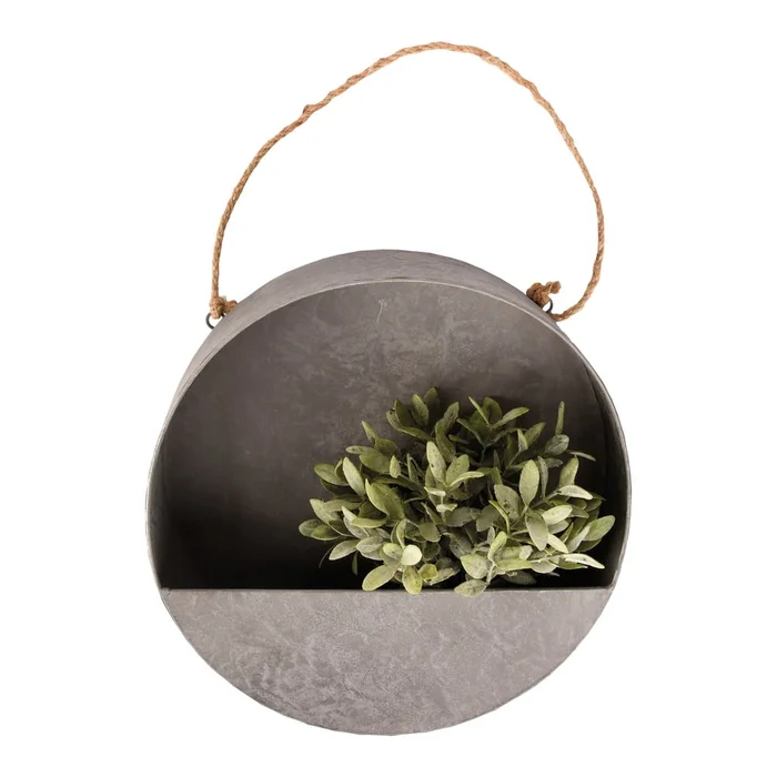 Šedý nástěnný květináč Esschert Design 35 cm