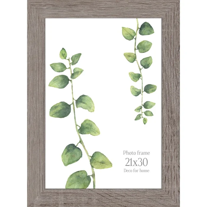 Šedý nástěnný rámeček Styler Narvik 27x36 cm
