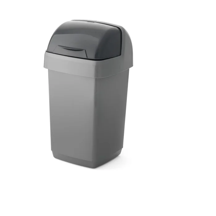 Šedý odpadkový koš Addis Roll Top 10 l