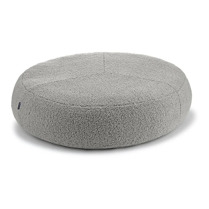 Šedý pelíšek pro psa z bouclé s průměrem 70 cm